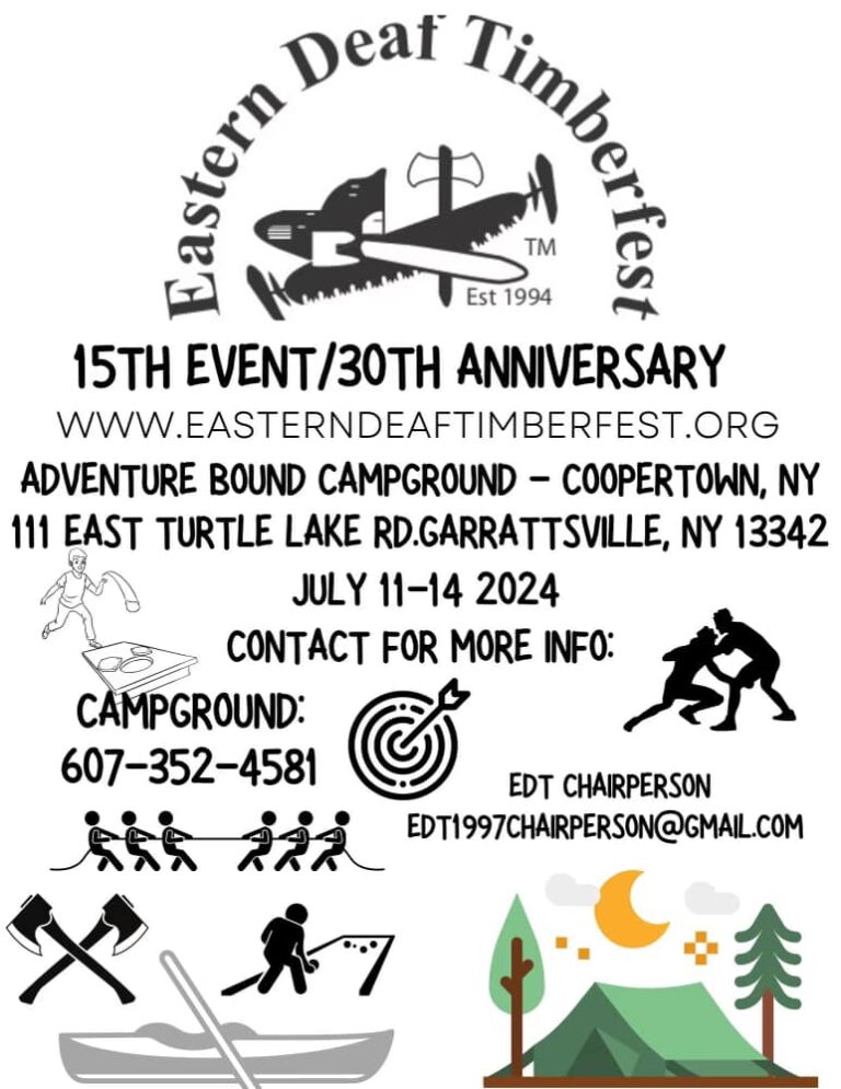 Eastern Deaf Timberfest (Cooperstown, NY July 1114, 2024) Delaware